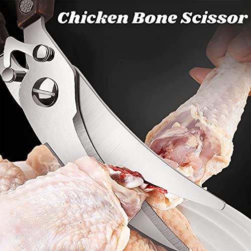 Heavy Duty Kitchen Scissor Shear Knife Chicken Bone Cut Meat Strong With  Cover S