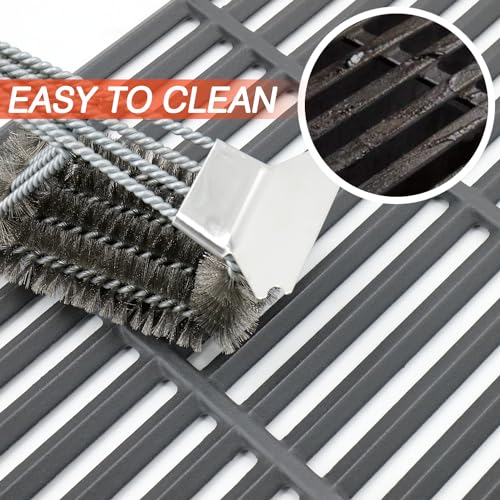 DelyCuise 19.5 inch Grill Grates Replacement for Weber Genesis 300 Series E310 E320 E330 S310 S320 S330 EP310 EP320 EP330, Porcelain Cast Iron Cooking Grate for Weber 7524, 7528, Set of 2 - Grill Parts America