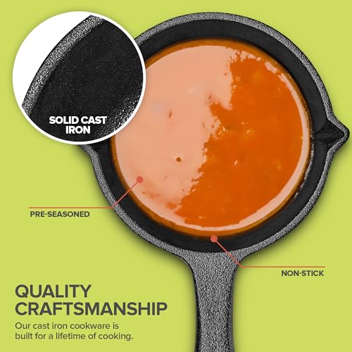 Modern Innovations Cast Iron Melting Pot, Cast Iron Basting Pot for Grill Cooking, Cast Iron Saucepan, Simmer Sauce and Butter, Small Cast Iron Pot, Mini Cast Iron Bowl for Sauces - Grill Parts America