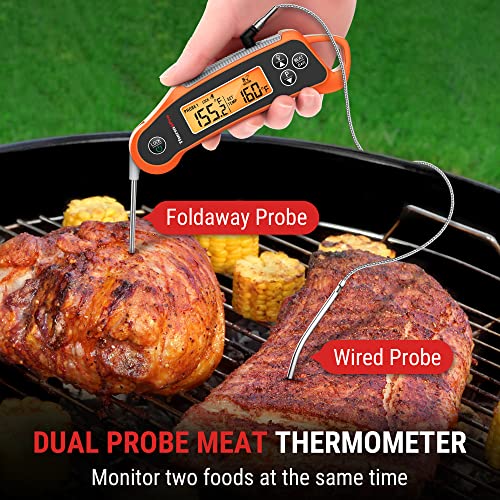 ThermoPro - Long Range Wireless Meat Thermometer with 4 Probes - Red