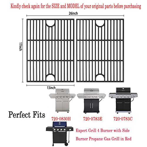 17inch Grill Grates for Nexgrill 4 Burner 720-0830H 720-0783E, 5 Burner 720-0888N 720-0888 720-0697, Charbroil 4 Burner 463241113 463449914, Kenmore 720-0670A Grids - Grill Parts America