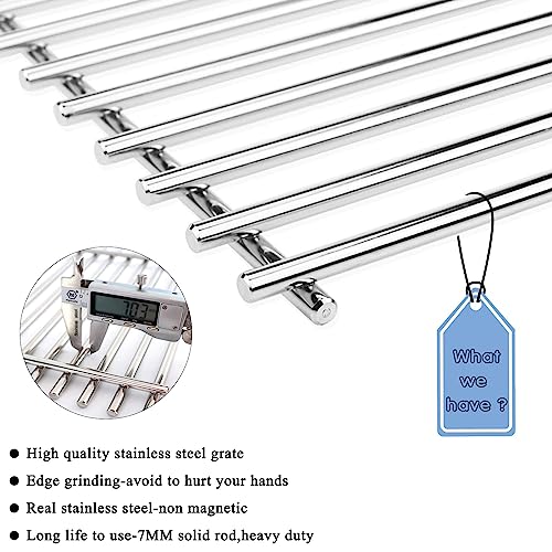 Hisencn Replacement Parts for Ducane 30400042, 30400043, 30558501 Gas Grill,Stainless Steel Burner Tube, Heat Plates Tent Shield, 19 3/4'' Cooking Grid Grates for Ducane 5 Burner Replacement Parts - Grill Parts America