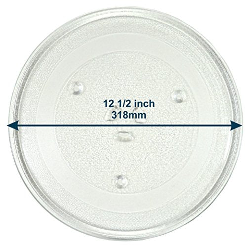 Meter Star Microwave Replacement Glass Tray,12.5 in(31.5cm) Diameter Thickened Heat Resistant Microwave Glass Plate Turntable Tray Acces