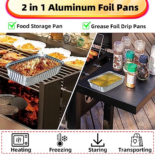 Pans Aluminum Foil Pan Disposable Tray Grill Drip Grease Trays Containers  Tin Food Baking For Bbq Liner Oven Liners Barbecue