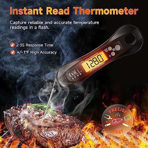 AWLKIM Meat Thermometer Digital - Fast Instant Read Food Thermometer for  Cooking, Candy Making, Outside Grill, Waterproof Kitchen Thermometer with