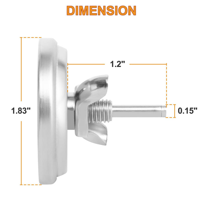 1.8" Lid Temperature Gauge G432-8L00-W1 for Charbroil Grill Thermometer Replacement Charbroil Advantage & Tru-Infrared Performance 463625217 463229521 463238218 463243518 463274419 Heat Indicator etc. - Grill Parts America