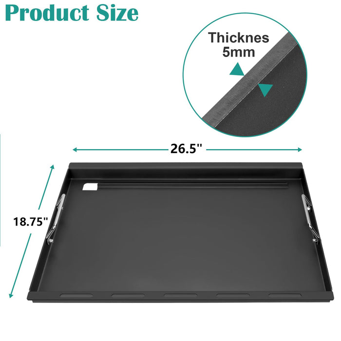 Full-Size Griddle Inserts for Weber Genesis II 300 Series Grill, Flat Top Grill Griddle for Weber GS4 Genesis II E-310/315/325/330/335 S-310/335 and More, Rectangular Griddle Replace for Weber 6788 - Grill Parts America