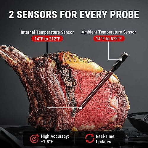 This truly wireless meat thermometer by ThermoPro has a 500' range
