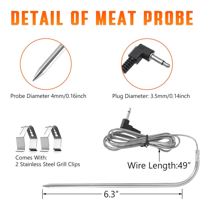 Pellet Grill Controller Replacement Parts for Pit Boss Grill Parts 7 Series Vertical Smokers w/Hot Rod Ignitor RTD Temperature Sensor Meat Probes Clips - Grill Parts America